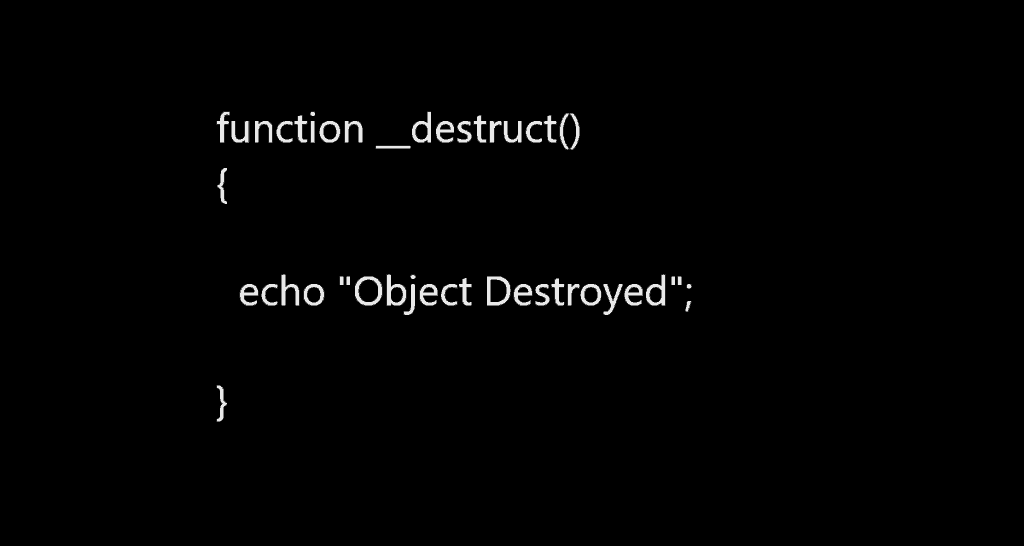 PHP OOP Destructor